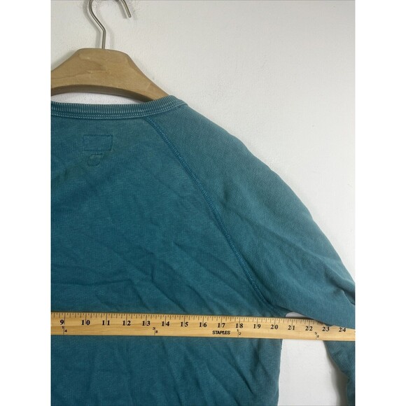 J . Crew Vintage Fleece Mens Crewneck Pullover Sweatshirt Garment Dyed Green M - Picture 6 of 7